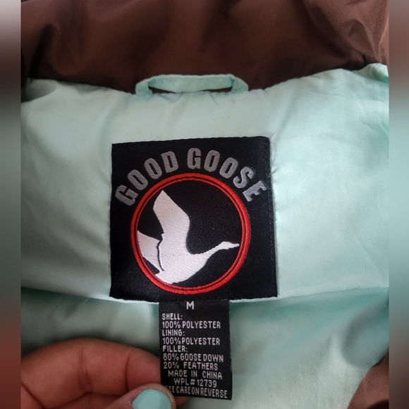 Good Goose Brown Women Puffer Vest, Size Medium - Picture 3 of 4